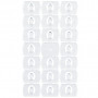 Lot de 20 Clips transparents pour câble avec languettes adhésives Déco clip COMMAND