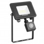 Projecteur LED extra-plat avec capteur START Flood IP65 10,5W 1000lm 840 PIR Noir 4000K SYLVANIA