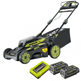 Pack Tondeuse à batterie RY36LMX51A 55L 51cm + 2 batt 36V MaxPower 4,0Ah + chargeur RY36C17A RYOBI Pack Tondeuse à batterie RY36LMX51A 55L 51cm + 2 batt 36V MaxPower 4,0Ah + chargeur RY36C17A RYOBI