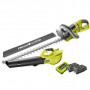 Pack Jardin RYOBI : Souffleur à main 36V RY36BLB-0 + Taille-haie 36V RHT36B61R + 2 batt 36V MaxPower 4,0Ah