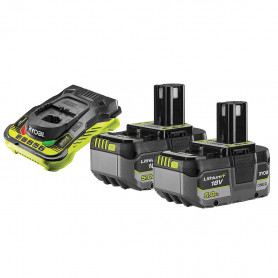 Pack énergie 18V ONE+ : Chargeur rapide RC18150 + 2 Batteries RB1850XG 5,0Ah RYOBI Pack énergie 18V ONE+ : Chargeur rapide RC18150 + 2 Batteries RB1850XG 5,0Ah RYOBI
