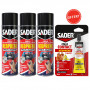 Lot de 3 Colles multi-usages pulvérisable néoprène 200ml + OFFERT 1 Colle contact néoprène liquide 55ml SADER