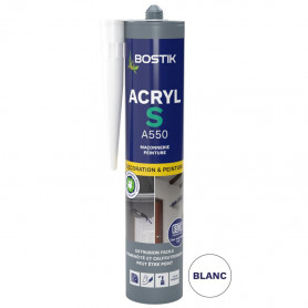 Mastic d'étanchéité ACRYL S A550 310ml (Blanc, Gris ou Brun) BOSTIK Mastic d'étanchéité ACRYL S A550 310ml (Blanc, Gris ou Brun) BOSTIK