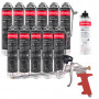 Pack 11 Mousses colle universelle SpeedFix Construction 878 pistolable 690ml PENOSIL + Nettoyant FoamCleaner929 500ml + Pistolet