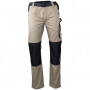 Pantalon de travail bicolore multipoches PRIAM Beige/Gris sombre LMA