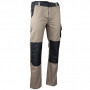 Pantalon de travail bicolore multipoches PRIAM Beige/Gris sombre LMA