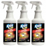 Lot de 3 Pulvérisateurs anti cafards et araignées 1L KAPO CHOC