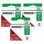 Lot de 3 Boîtes de 1000 agrafes galvanisées JT21 8mm ARROW