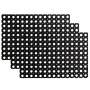 Lot de 3 Tapis caillebotis ep14mm 40x60 cm M98 bords droits