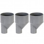 Lot de 3 Réductions excentrées PVC MF