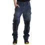 Pantalon de travail coupe carpenter Fibreflex® HAMMER2 bleu-noir RICA LEWIS
