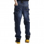 Pantalon de travail coupe carpenter Fibreflex® HAMMER2 bleu-noir RICA LEWIS