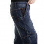 Pantalon de travail coupe carpenter Fibreflex® HAMMER2 bleu-noir RICA LEWIS