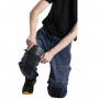 Pantalon de travail coupe carpenter Fibreflex® HAMMER2 bleu-noir RICA LEWIS