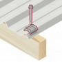 Vis bac acier support bois ZAMATOP-W TH12 Ø6,3x150 RAL7016 x100 SCELL-IT