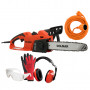 PACK - DOLMAR Tronçonneuse Électrique 1800W - Guide 35 cm (ES39TLC) + Rallonge de Jardin 20m + Équipements de protection
