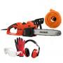 PACK - DOLMAR Tronçonneuse Électrique 1800W - Guide 40 cm (ES43TLC) + Rallonge de Jardin 40m + Équipements de protection