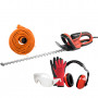 PACK - DOLMAR Taille-Haie Électrique 670W - Lame 65 cm HT6510 + Rallonge de Jardin 40m + Équipements de protection