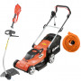 PACK - DOLMAR Tondeuse Électrique 1600W 41 cm EM410 + Coupe-Herbe Électrique 1000W ET101C + Rallonge 40m
