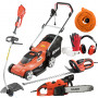 PACK - DOLMAR Tondeuse 41cm EM410 + Coupe-Herbe ET101C + Taille-Haie 55cm HT5510 + Tronçonneuse 35cm ES39TLC + Rallonge 40m +EPI