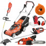 PACK - DOLMAR Tondeuse 41cm EM410 + Coupe-Herbe ET101C + Taille-Haie 55cm HT5510 + Tronçonneuse 40cm ES43TLC + Rallonge 40m +EPI