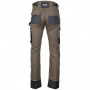 LMA Pantalon de Travail Stretch Bicolore Marron/Noir SONIQUE 1871