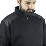 LMA Sweat Col Camionneur Bicolore Noir BERLIN 8090