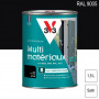 V33 Peinture Extérieure Multi-matériaux RAL 9005 Noir satin 1,5L
