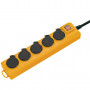 BRENNENSTUHL Multiprise 5 Prises avec Clapets et Interrupteur Câble 2m H07RN-F Jaune Super-Solid SL 554 FR