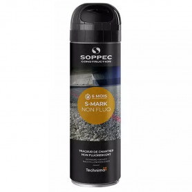 SOPPEC Traceur de Chantier Non Fluorescent Noir 6 Mois S MARK - Aérosol 500ml SOPPEC Traceur de Chantier Non Fluorescent Noir 6 Mois S MARK - Aérosol 500ml