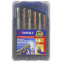 TIVOLY Coffret 14 Pièces - 7 Tarauds HSS GUN M3-M12 + 7 Forets HSS FURIUS Fusio Ø2,5-10,2 mm