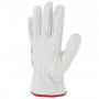 SINGER Gants Cuir Pleine Fleur de Bovin Coloris Naturel avec Serrage Élastique C50F