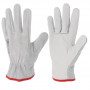 SINGER Lot de 10 Paires Gants Paume Cuir Pleine Fleur Dos Croûte Coloris Naturel 50FC