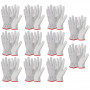 SINGER Lot de 10 Paires Gants Paume Cuir Pleine Fleur Dos Croûte Coloris Naturel 50FC