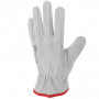 SINGER Lot de 10 Paires Gants Paume Cuir Pleine Fleur Dos Croûte Coloris Naturel 50FC
