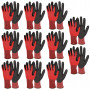SINGER Lot de 10 paires Gants Nitrile Mousse Coupure D Support PEHD CPHD5RED