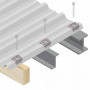 SCELL-IT Cavaliers Bac Acier Type C Sommet de Nervure RAL 8012 - Boîte 100 TRAPEZO-C