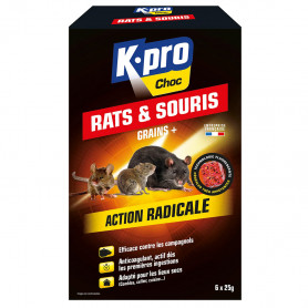 Céréales rats et souris - action radicale - 150g K.PRO CHOC Céréales rats et souris - action radicale - 150g K.PRO CHOC