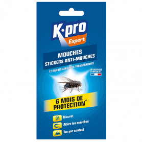 Bandes adhésives transparentes anti-mouches x 12 K.PRO Expert Bandes adhésives transparentes anti-mouches x 12 K.PRO Expert