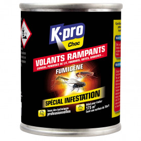 Fumigène spécial infestation tous insectes 50 à 60 m² K.PRO CHOC Fumigène spécial infestation tous insectes 50 à 60 m² K.PRO CHOC
