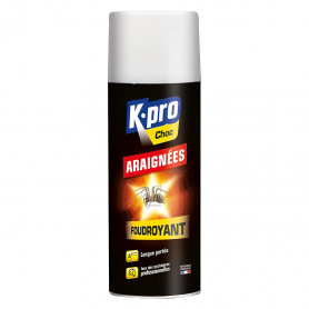 Aérosol Foudroyant Spécial Araignées 400ml  K.PRO Choc Aérosol Foudroyant Spécial Araignées 400ml  K.PRO Choc
