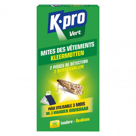Pièges à mites des vêtements (x2) K.PRO Vert Pièges à mites des vêtements (x2) K.PRO Vert