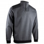 LMA Sweat Col Camionneur Bicolore Gris MADRID 8092