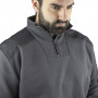 LMA Sweat Col Camionneur Bicolore Gris MADRID 8092