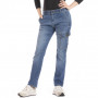 RICA LEWIS Jeans de Travail Multipoches Stretch pour Femme Bleu BETTY