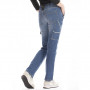 RICA LEWIS Jeans de Travail Multipoches Stretch pour Femme Bleu BETTY