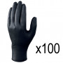 DELTA PLUS Lot de 100 Gants chimique jetable en nitrile V1460