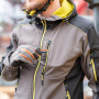 KAPRIOL Veste de travail Softshell Dynamic Gris/Noir