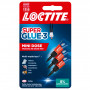 LOCTITE SUPERGLUE-3 Mini Dose, Translucide, 3x1g