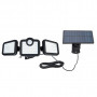 Projecteur extérieur solaire 3 têtes détection 1000lm 6500k ip44 noir